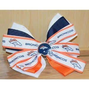 Handmade Broncos Hair Bow